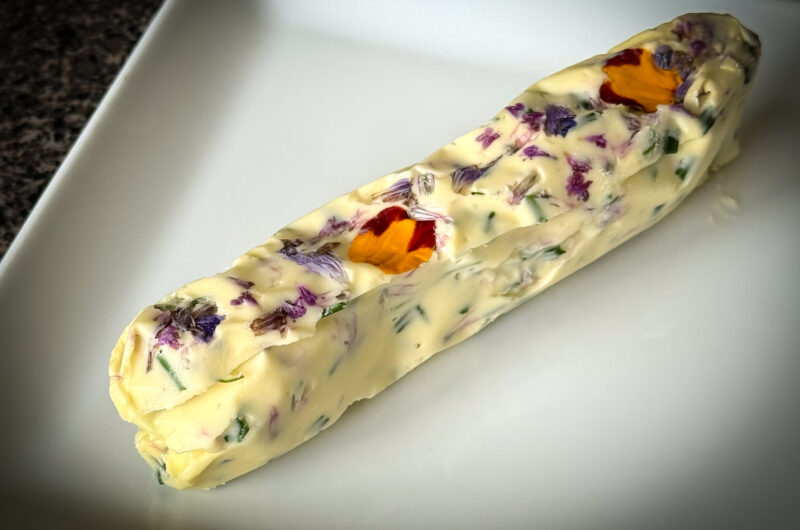 Chive & Edible Flower Butter Roll